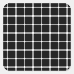 Optical illusion square sticker
