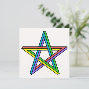 Optical illusion Star  Card