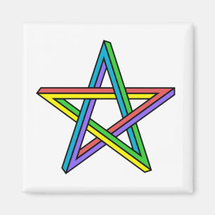 Optical illusion Star Magnet