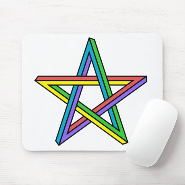 Optical illusion Star Mouse Mat (With Mouse)
