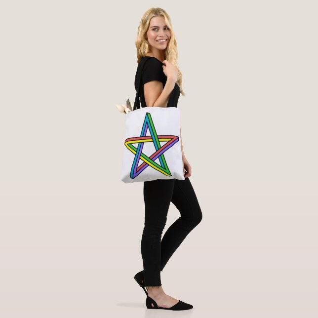 Optical illusion Star Tote Bag (On Model)