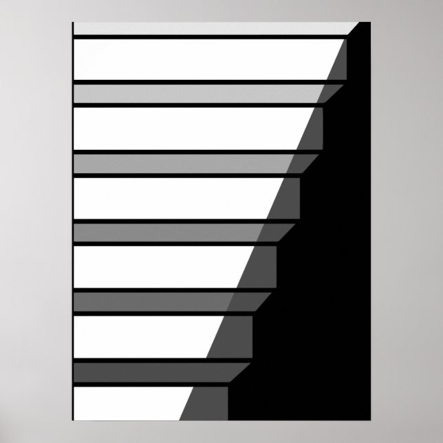 Optical Illusion Steps Stairway Poster (Front)