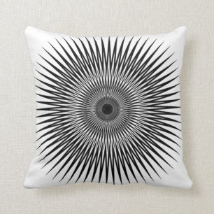 optical illusion throw pillow black_white no2