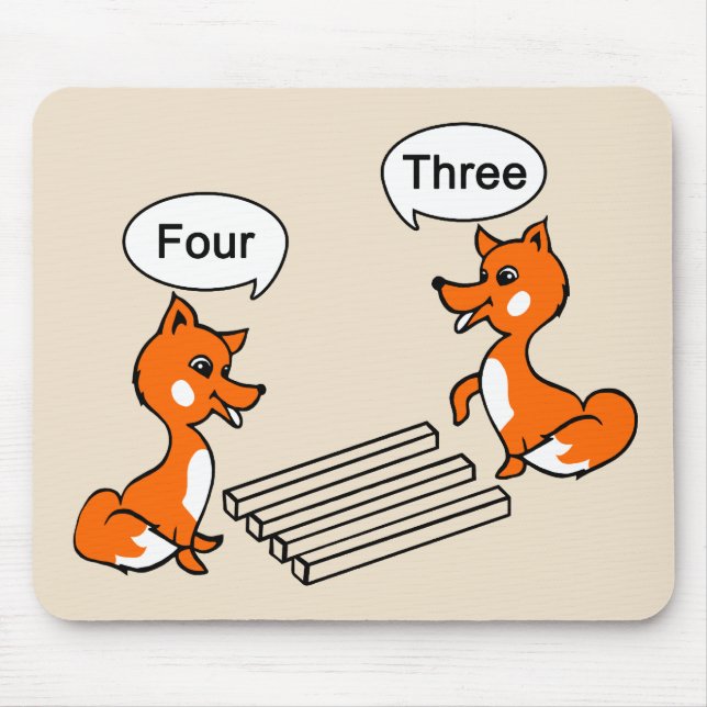 Optical illusion Trick Fox Mouse Mat (Front)