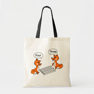 Optical illusion Trick Fox Tote Bag