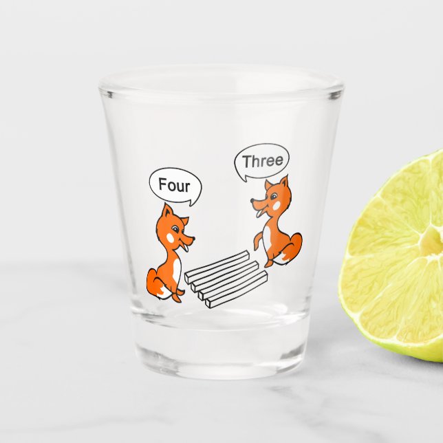 Optical illusion Trick Shot Glass (Front)