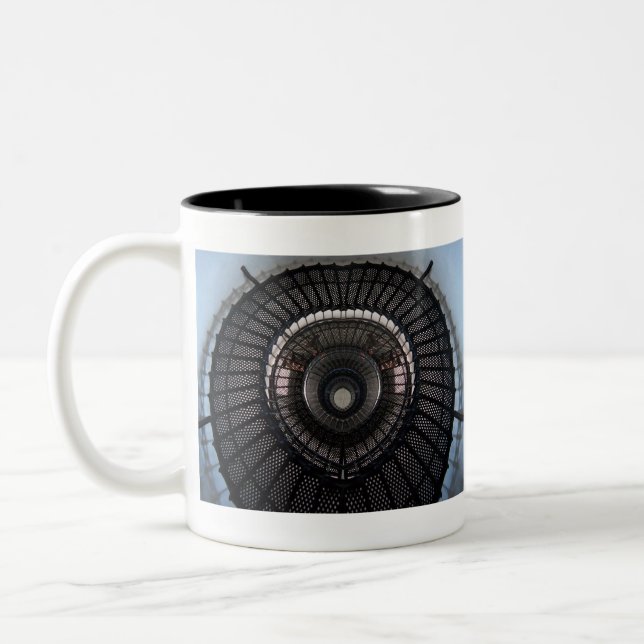 optical illusion Two-Tone coffee mug (Left)