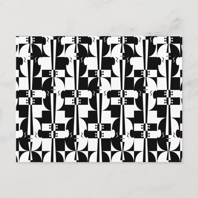 Optical Illusion Violins Postcard (Front)
