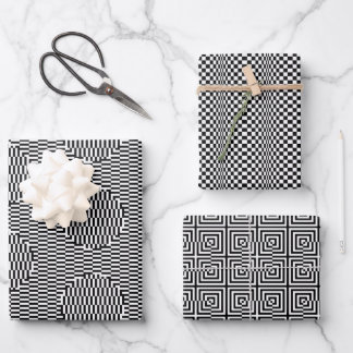 Optical Illusion Wrapping Paper Set