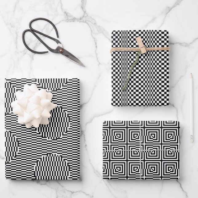 Optical Illusion Wrapping Paper Set (Front)