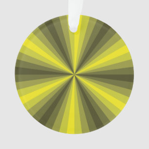 Optical Illusion Yellow Acrylic Ornament