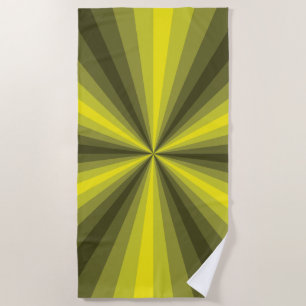 Optical Illusion Yellow Beach Towel