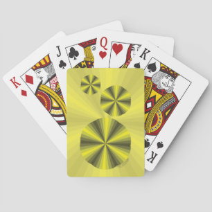 Optical Illusion Yellow Classic Playing Cards