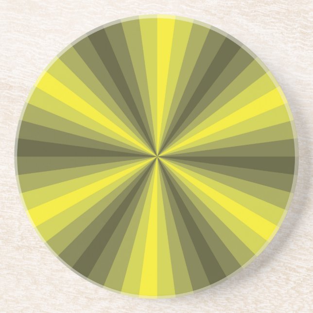 Optical Illusion Yellow Coaster (Front)
