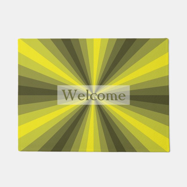 Optical Illusion Yellow Doormat (Front)