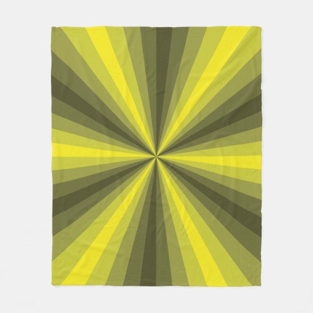 Optical Illusion Yellow Fleece Blanket (Front)