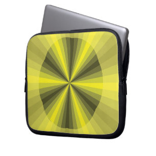 Optical Illusion Yellow Laptop Case
