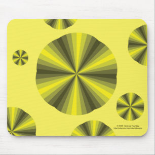 Optical Illusion Yellow Mousepad