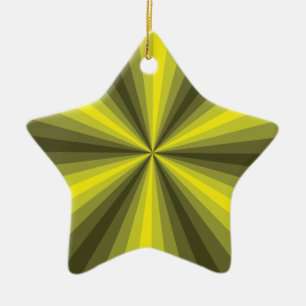 Optical Illusion Yellow Ornament