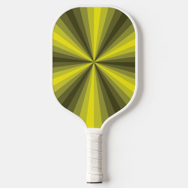 Optical Illusion Yellow Pickleball Paddle (Front)