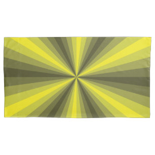 Optical Illusion Yellow Pillow Case