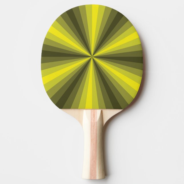 Optical Illusion Yellow Ping Pong Paddle (Front)