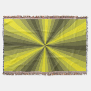 Optical Illusion Yellow Throw Blanket