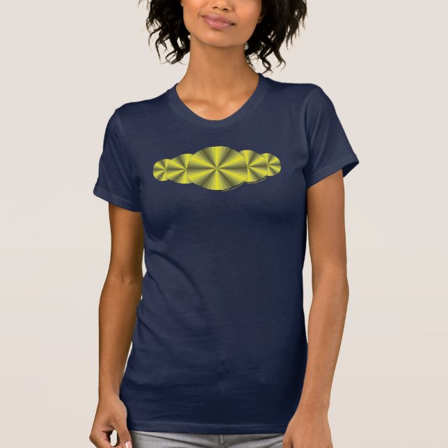 Optical Illusion Yellow Women's Dark Shirt (Front)
