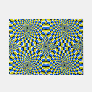 optical illusions 18x24 door mat