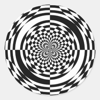 Optical illusions classic round sticker