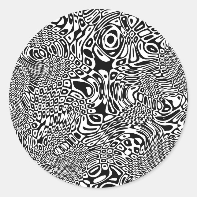 Optical illusions classic round sticker (Front)