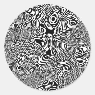 Optical illusions classic round sticker