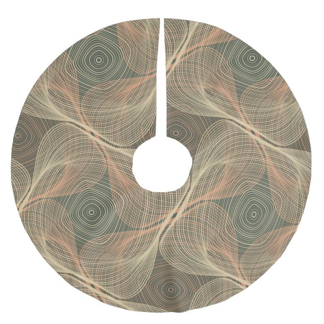 Optical Illusions: Geometric Intrigue Brushed Polyester Tree Skirt (Front)
