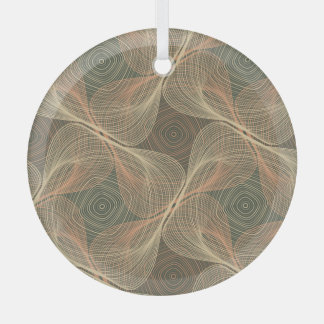 Optical Illusions: Geometric Intrigue Glass Tree Decoration