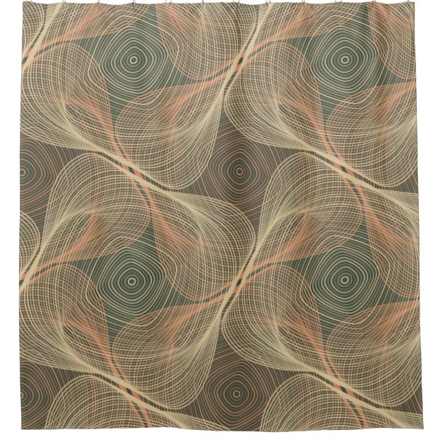 Optical Illusions: Geometric Intrigue Shower Curtain (Front)