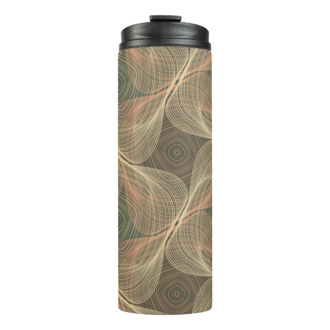 Optical Illusions: Geometric Intrigue Thermal Tumbler (Front)