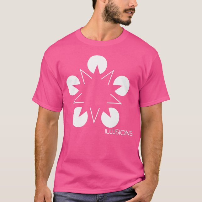 Optical Illusions Star In Negative Space T-Shirt (Front)