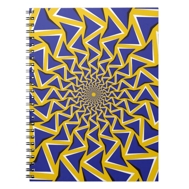 Optical motion illusion bitmap background. Blue ar Notebook (Front)