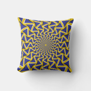 Optical Motion Illusion Circular Background Cushion