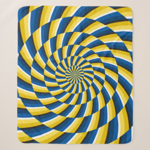 Optical motion illusion Vintage background. Yellow Sherpa Blanket
