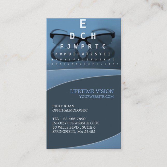 Optical Ophthalmologist Business Card (Front)