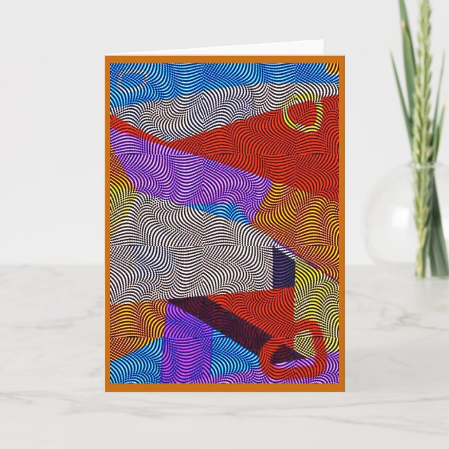 Optical Relation Abstract Pop Art Greeting Card (Front)