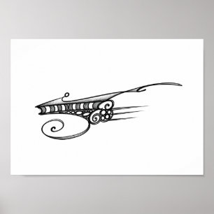 Optical space ship poster
