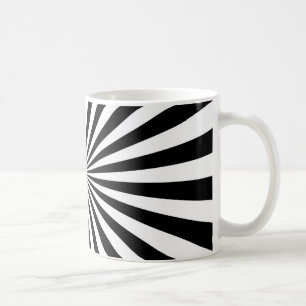 Optical Sun Burst Spinning Wheel Design Coffee Mug