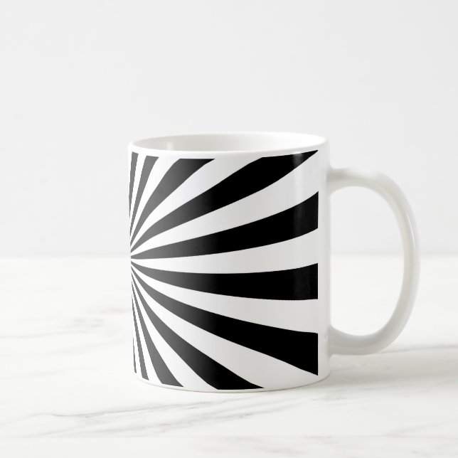 Optical Sun Burst Spinning Wheel Design Coffee Mug (Right)