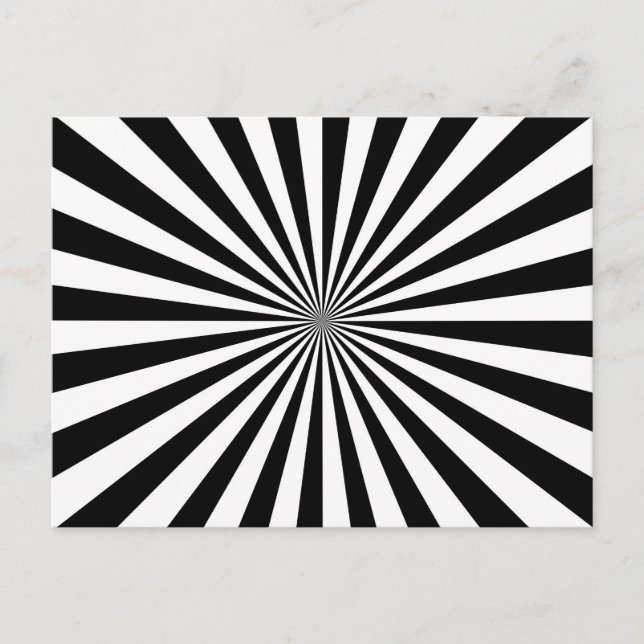 Optical Sun Burst Spinning Wheel Design Postcard (Front)