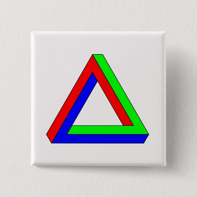 Optical Triangle illusion 15 Cm Square Badge (Front)