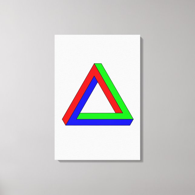 Optical Triangle illusion Canvas Print (Front)