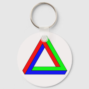 Optical Triangle illusion Keychain