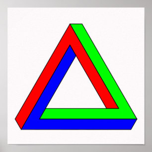 Optical Triangle illusion Poster